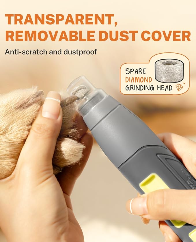 Toozey Dog Nail Grinder with LED Light, 3 Speeds