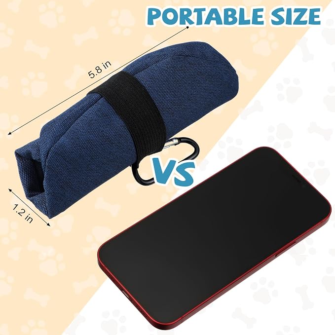Meanplan 2 Pack Portable Dog Bowls, 40oz, Dark Blue, Red