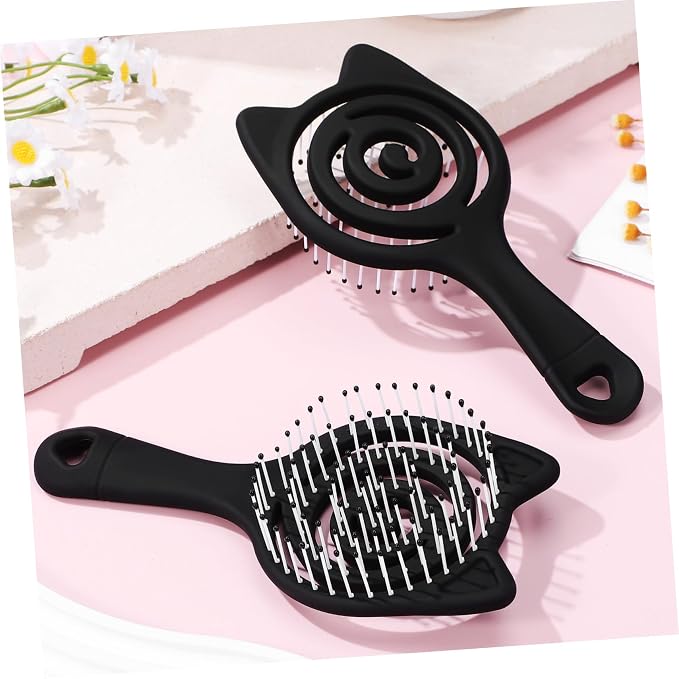 3pcs Cat Spa Tool Detangler Brush Scalp Massager Vented Hair Brush for Women Gentle and Comfortable for Hair Types
