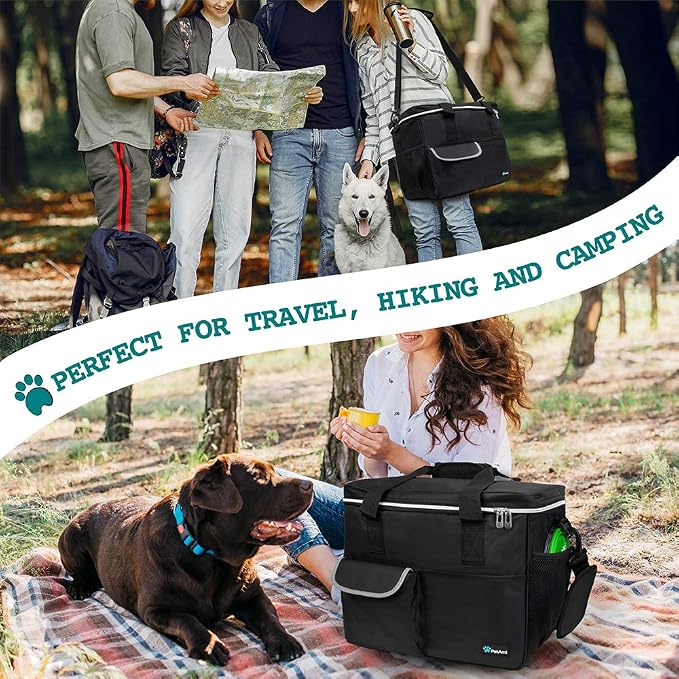 PETAMI Dog and Cat Travel Bag, Black, Large