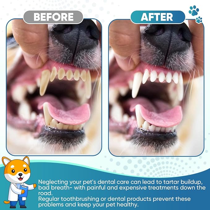Navona 30 PCS Dog Toothbrushes, Double Headed Anti Slip Dog Tooth Brushing Kits, Cat Toothbrush, Pet Toothbrush for Dogs, Easy to Clean and Care for Teeth, Suitable for Small to Large Dogs and Cats