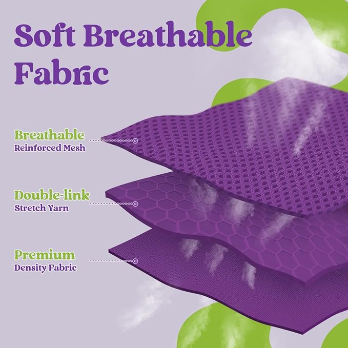 rabbitgoo Dog Harness Small Sized and Leash Set, Step in Soft Vest | Breathable Mesh, Easy Wear with Hook & Loop, Light and Reflective for Walking, Multi-colored, Purple & Green, L