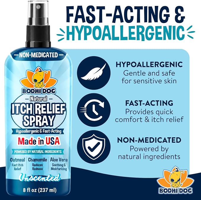 Anti Itch Spray for Dogs - Natural, Long-Lasting Relief for Dry, Itchy Skin (8 oz)