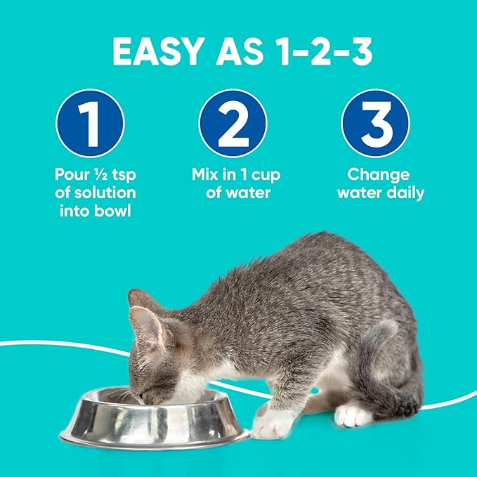 C.E.T. Aquadent Fr3sh Dental Solution for Dogs & Cats, 500 ml | VOHC approved for dogs, pet dental care, liquid pet breath freshener, supports digestive health, just add water