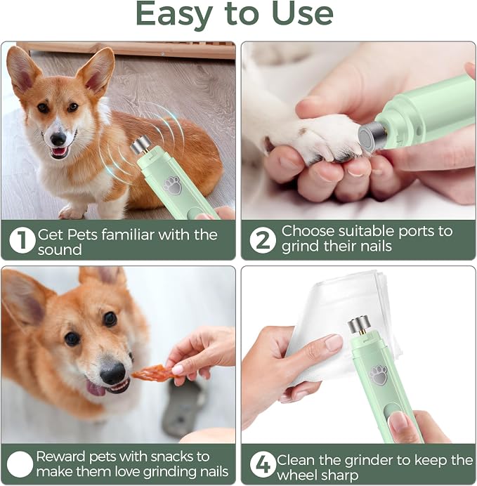 VIWIK 2-Speed Dog Nail Grinder, Upgrade Professional