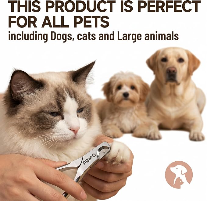Dog Nail Clippers, All Steel with Built-in Spring