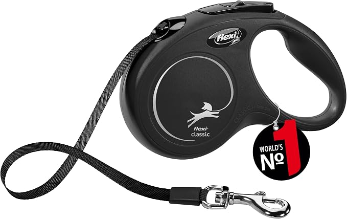 Automatic Leash Flexi New Classic Tape S 5M Black