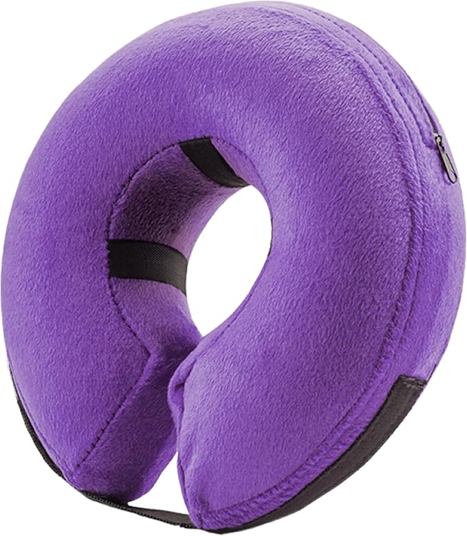BENCMATE Inflatable Dog Cone Collar Alternative After Surgery Small | Soft Dog Cone for Small Medium Large Dogs and Cats, Doggie Neck Donut Recovery ECollar to Stop Licking, Purple