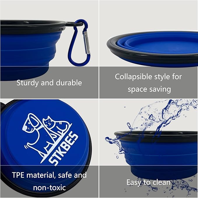 Collapsible Dog Bowl, 10 Pack, Portable & Reusable