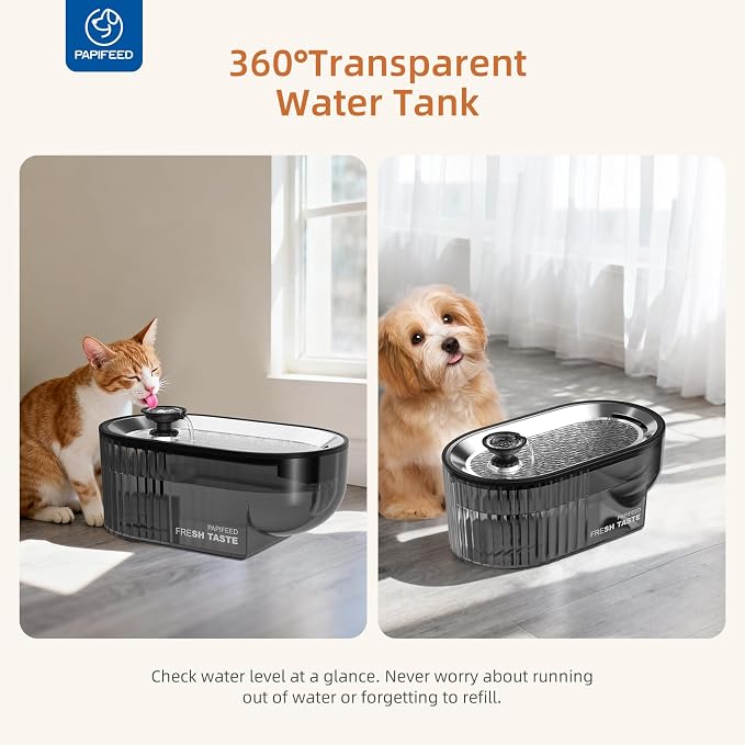PAPIFEED Automatic Cat Feeder with Camera，‌Adjustable Angle 2.4G WiFi/App Pet Food Dispenser，3.5L/15 Cup Timed Dispenser