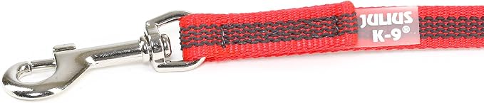 Color & Gray Super-Grip Leash with Handle, and O-Ring, 14 mm x 1,2 m, Red-Gray