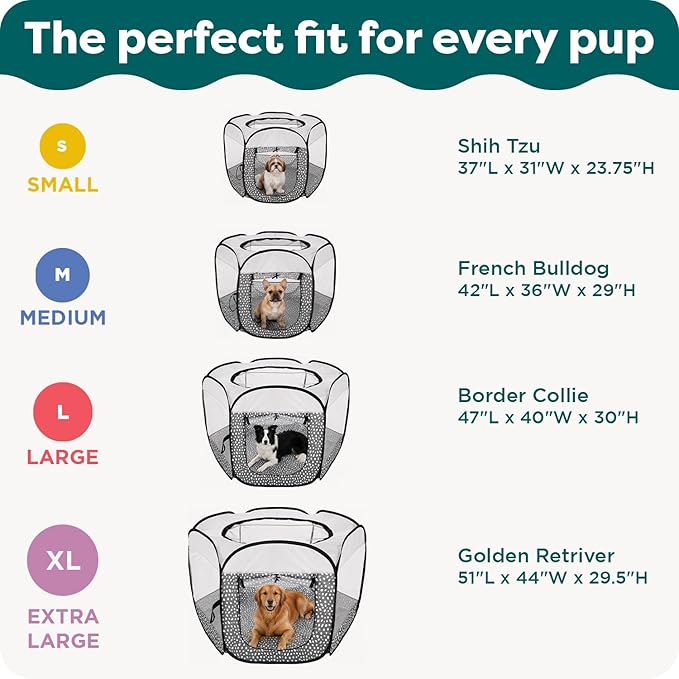 FurHaven Soft-Sided Dog & Cat Playpen, Portable Foldable Indoor & Outdoor Pet Playpen with Mesh Windows & Zippered Door, Gray, Extra Large