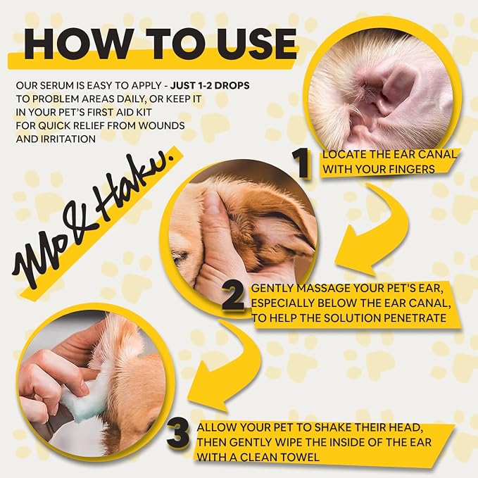 Dog Ear Infection Treatment, Natural Ear Cleaner, Plant-Based