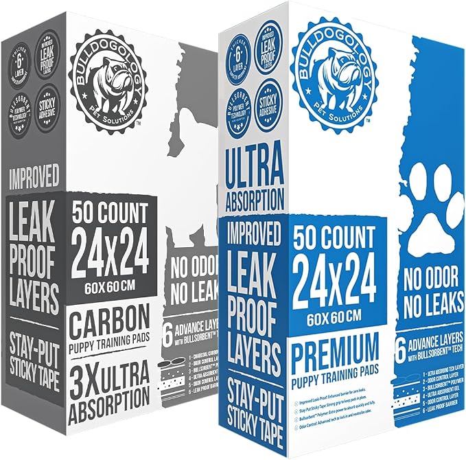 Bulldogology Pet Solutions 100-Count Puppy Pads Starter Bundle