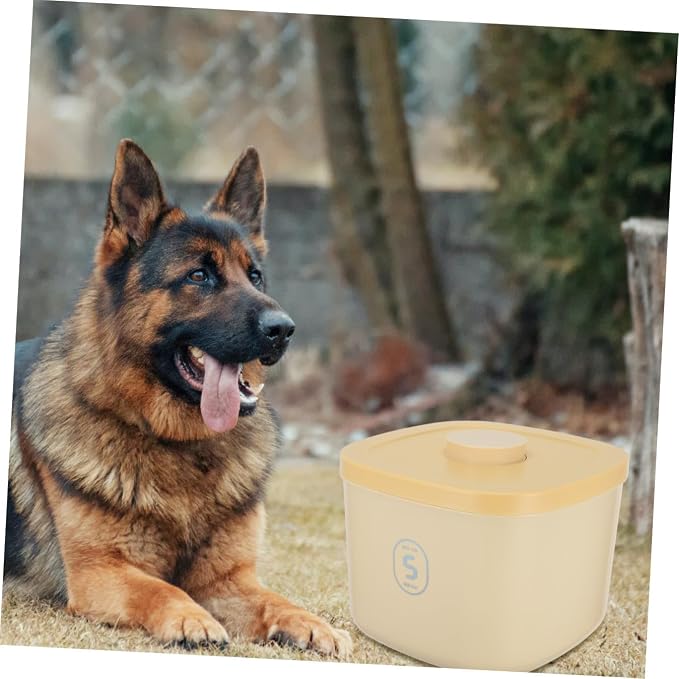 Toddmomy Small Pet Food Storage Container Airtight Cat Food Bin with Seal Lid Vacuum-sealed Dog Treat Container Yellow Small Capacity