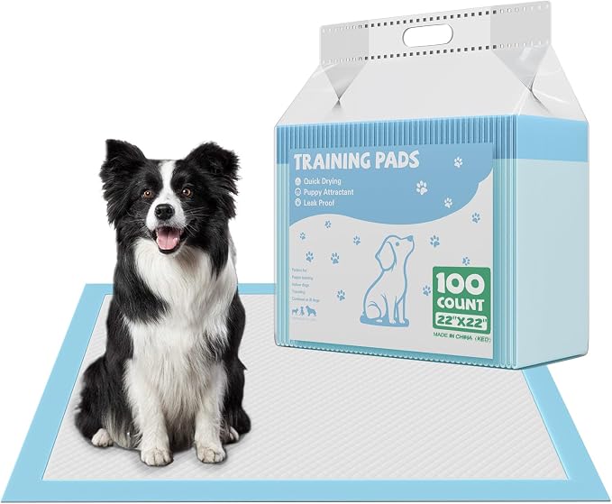 DUMOS 150 Count Puppy Pads for Dogs, 22" x 22" Potty Puppy Training Pad, 6-Layer Dog Cat Pee Pads, Super Absorbency Disposable Pet Leakproof Quick Drying Pad
