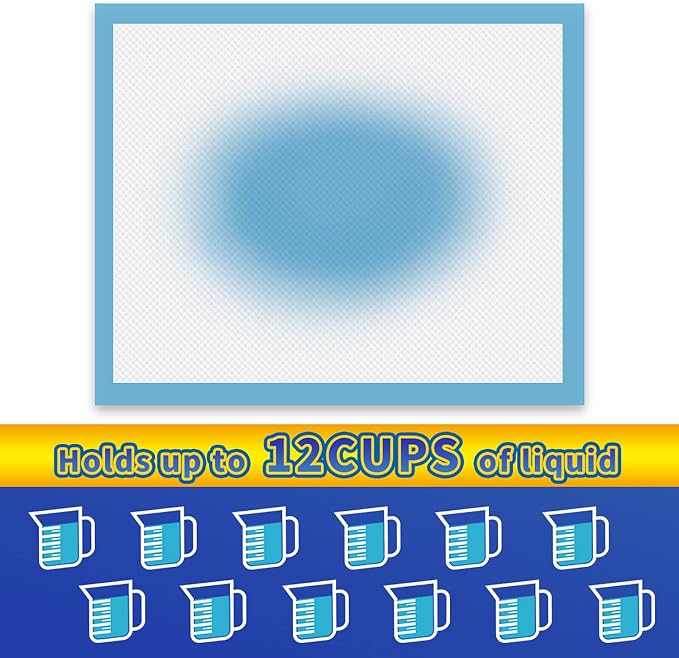 Dogcator Dog Pee Pads Extra Large 80 Count, Thicken Dog Training Pads 30"x36", Puppy Pee Sheets XL for Indoor, Outdoor Use, Heavy Absorbent Disposable Underpads, Blue