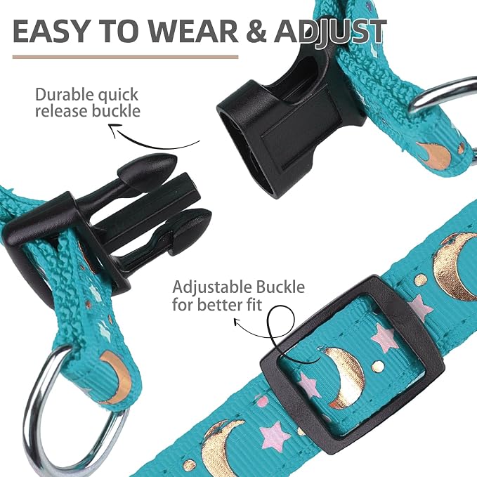 PUPTECK No Pull Dog Harness Small Sized Step-in Adjustable Puppy Vest | Soft Webbing Basic Halter with ID Tag for Outdoor Walking