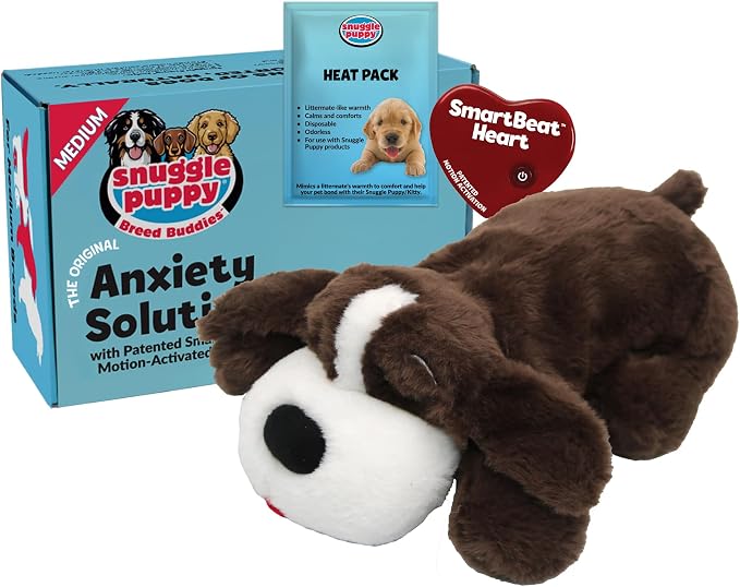 Snuggle Puppy Heartbeat Toy, Calming Comfort, Breed Buddies Bully Breed | Crate training comfort, heat pack, new puppy essentials, first nights sleep, Pit Bull, Bulldog