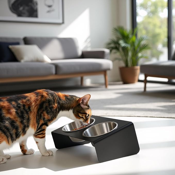 xympo Elevated Pet Bowl, for Cats and Small Dogs