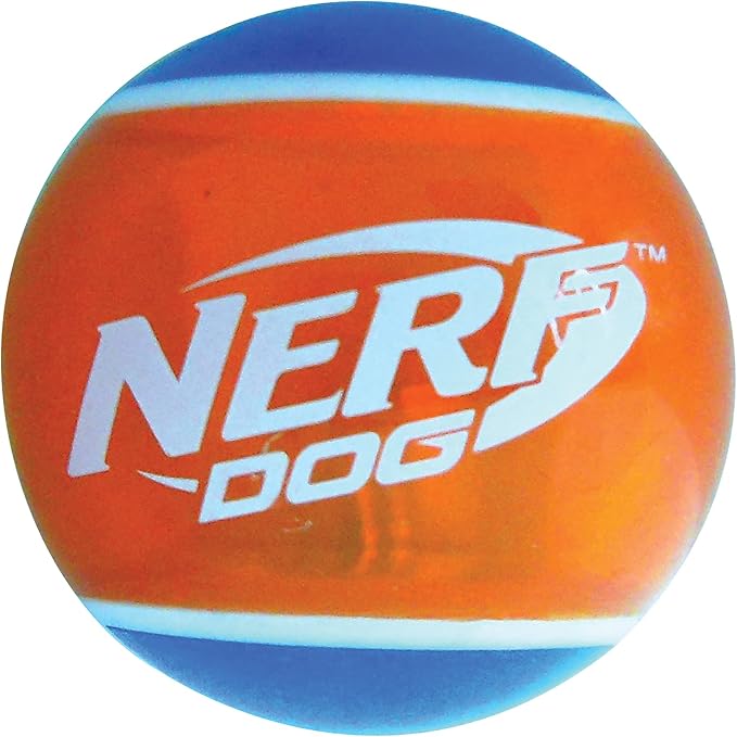 Nerf Dog Rubber Tennis Ball Squeak Toy, Durable, Water-Resistant, 2.5in, 2 Pack