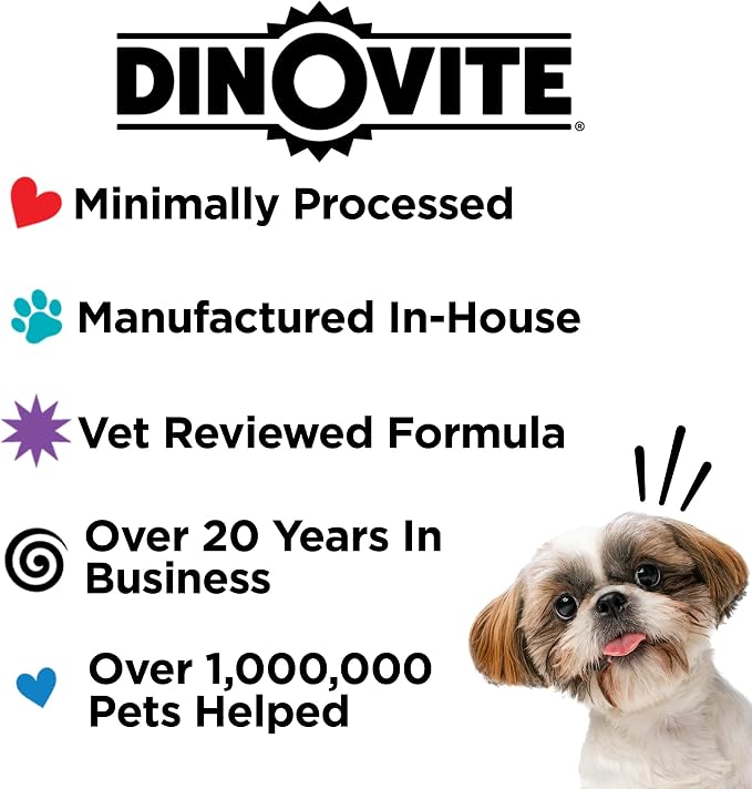 Dinovite Probiotic Food Topper for Puppies, Digestive Support, 90 Servings