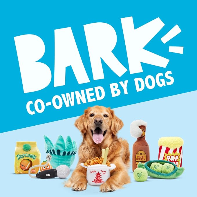 BarkBox Gigi the Fiji Mermaid Dog Toy - Toy for Medium and Large Dogs | Two-in-One Cryptid Plush Toy with Squeaker, Crinkle and Treat Holder