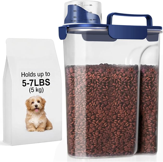 5Lbs Airtight Dog Food Container, 5Lbs, Brown