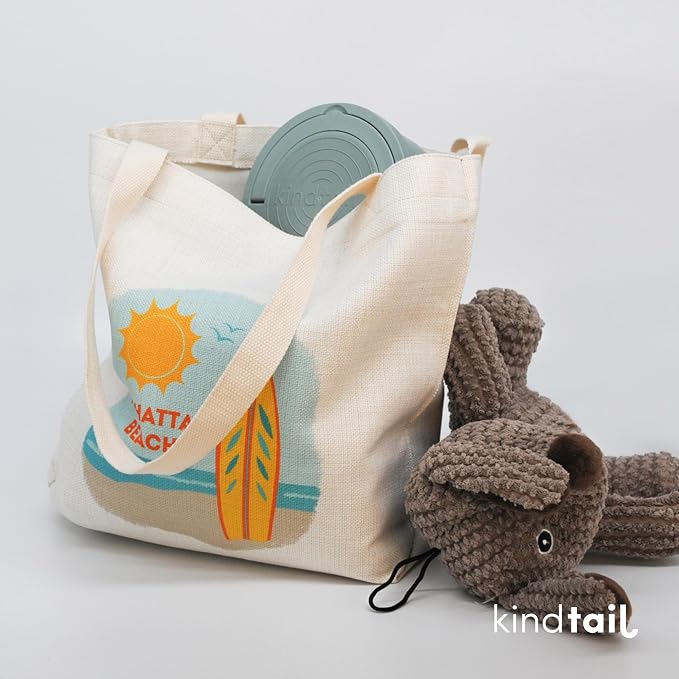 KindTail Dog Travel Bowls, Set of 2, with Lid & Handle