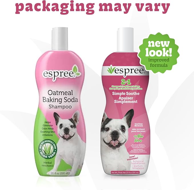 Espree Simple Soothe Dog Shampoo & Conditioner, Dog Grooming, 20 oz