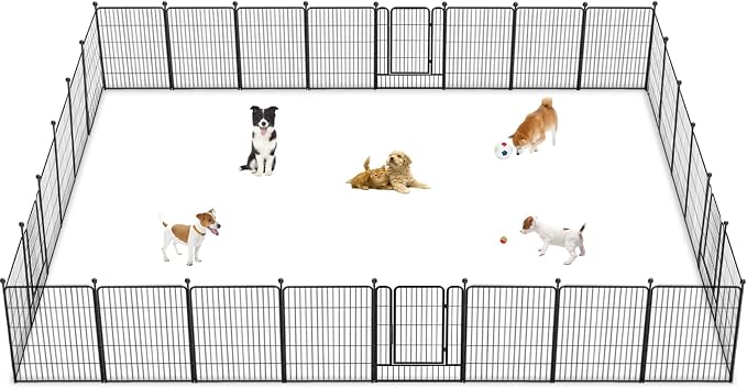 Dog Playpen with Door, 32in 28 Panels