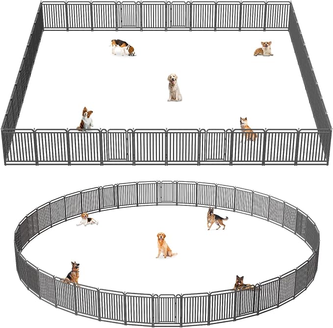 Dog Playpen Outdoor, 40in, 40 Panels, Heavy Duty, Rust Resistant