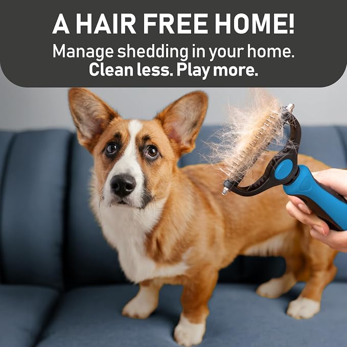 Maxpower Planet Pet Grooming Brush and 2X Grooming Gloves Combo, Blue