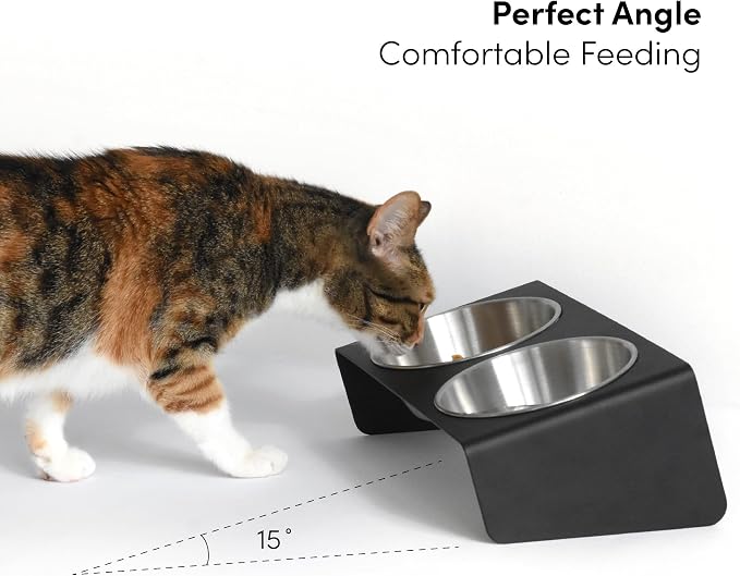 xympo Elevated Pet Bowl, for Cats and Small Dogs