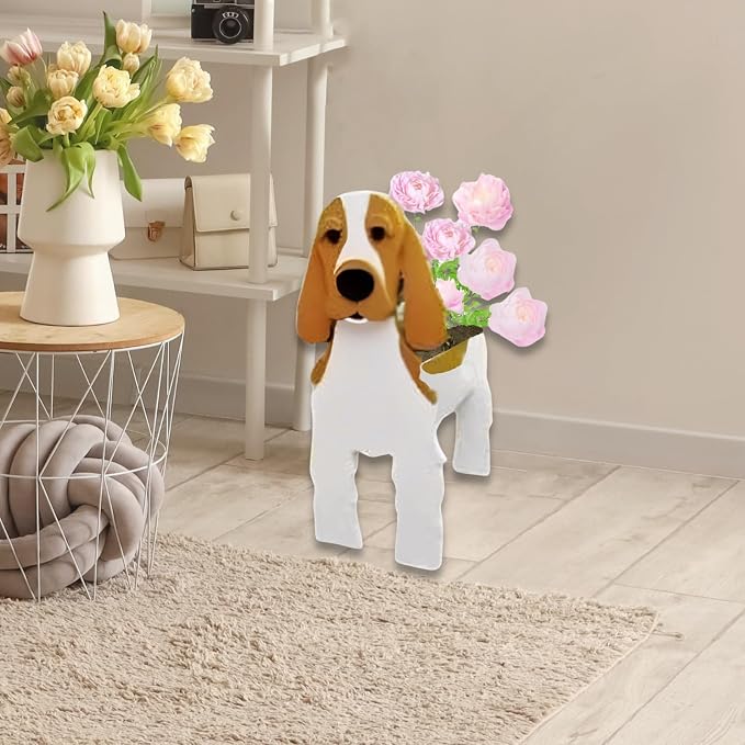 Cocker Spaniel Dog Planter Pots, Animal Shaped Flower Pot