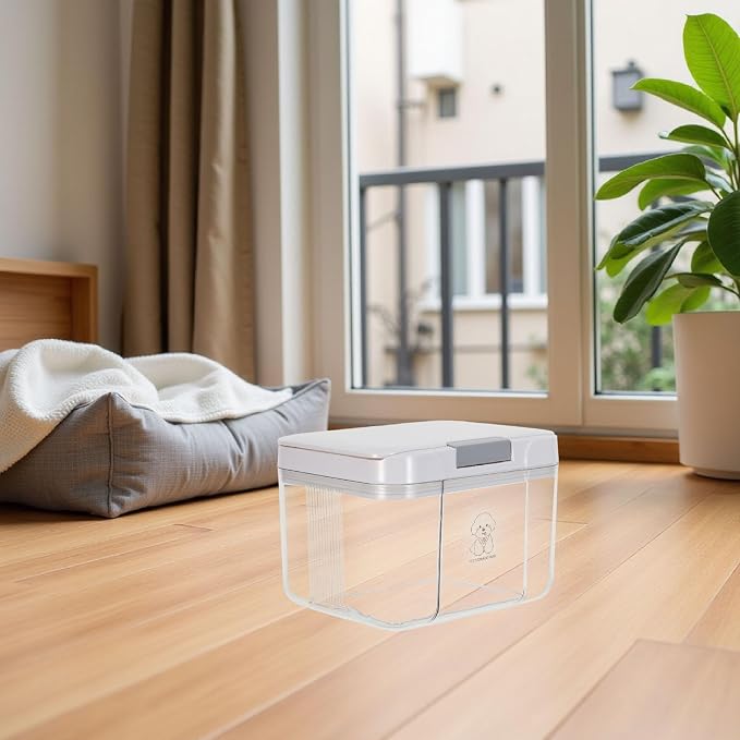 Pet Food Storage Container 6lb Airtight Seal with Vacuum Technology Box for Treats and Cat Food Home Kitchen Organization