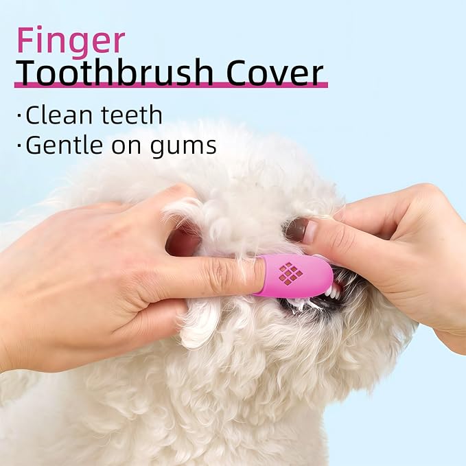 Pink Pineapple-Shaped Dog Finger Toothbrush 5.98in/15.2cm | Anti-Slip&Anti-Fall,Soft TPR,Dog Finger Toothbrush Cover,Cat Finger Toothbrush,Pet Dental Care Toothbrush for Dogs and Cats