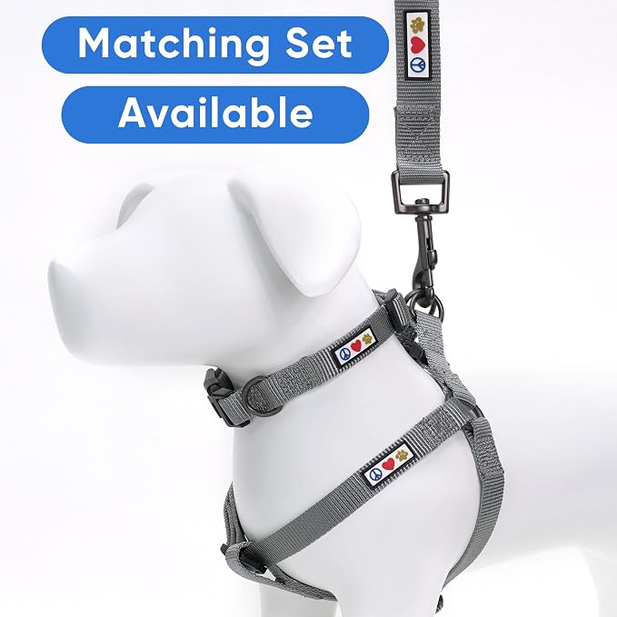 Pawtitas Solid Step-in Dog Harness – Adjustable No-Pull Vest for Puppies to Seniors, Safe & Comfortable S Grey
