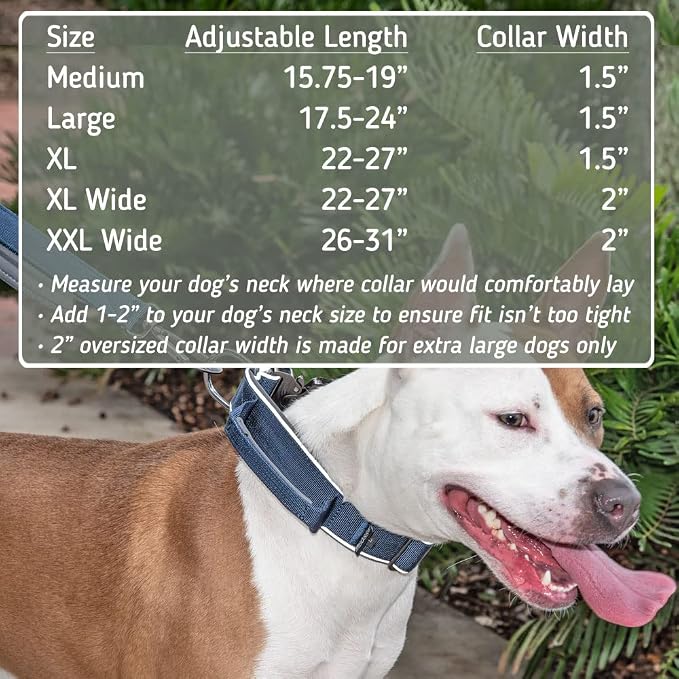 Leash Boss Tactical Dog Collar - Dog Collar with Handle Heavy-Duty Adjustable Military K9 Collar with Quick Release Buckle and Handle - for Training