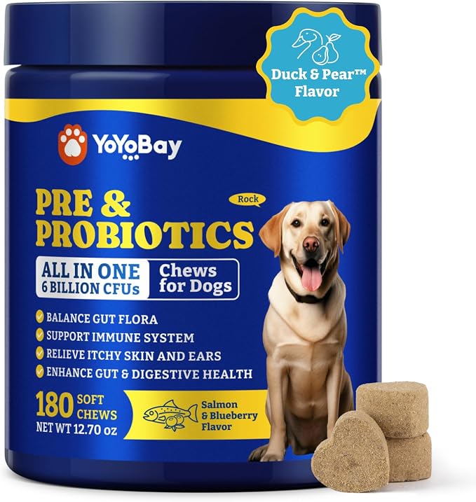 Probiotics for Dogs, Dog Gut, Immune & Skin Health Support Supplement