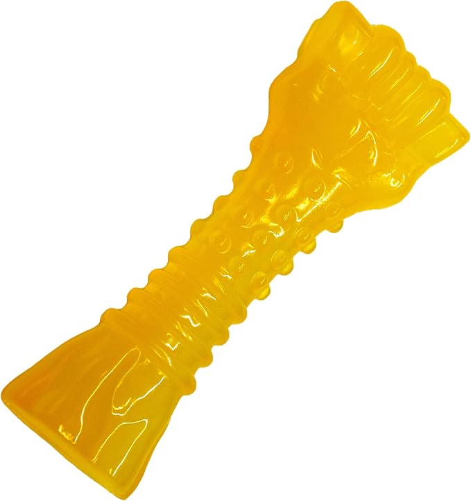 Nylabone Puppy Chew Freezer Textured Knuckle Bone Dog Chew Toy, Small | Lamb & apple flavor, freezable for added comfort, turns orange when frozen, soothing teething toys for puppies, up to 25 lbs