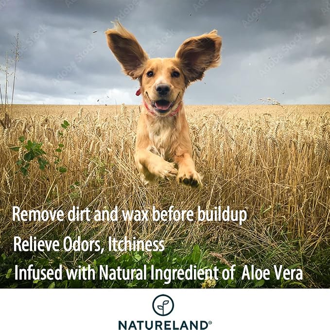 Natureland Dog Ear Wipes, Extra Large 150 pcs