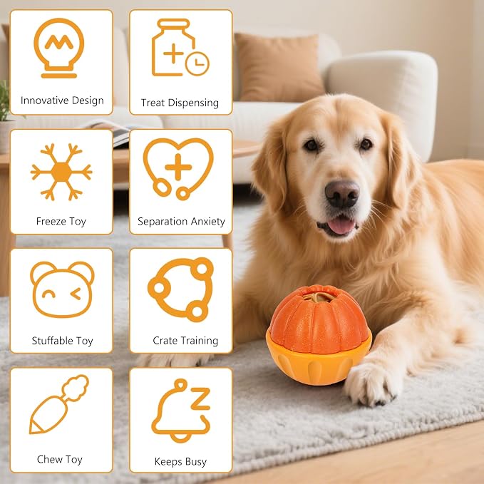 Interactive Dog Toys for Boredom, 2 in 1 Frozen Treat Toy | Keeps Dogs Busy, Reduces Anxiety, Reusable Treat Dispensing, Puzzle Toy, For Small Medium Large Dogs