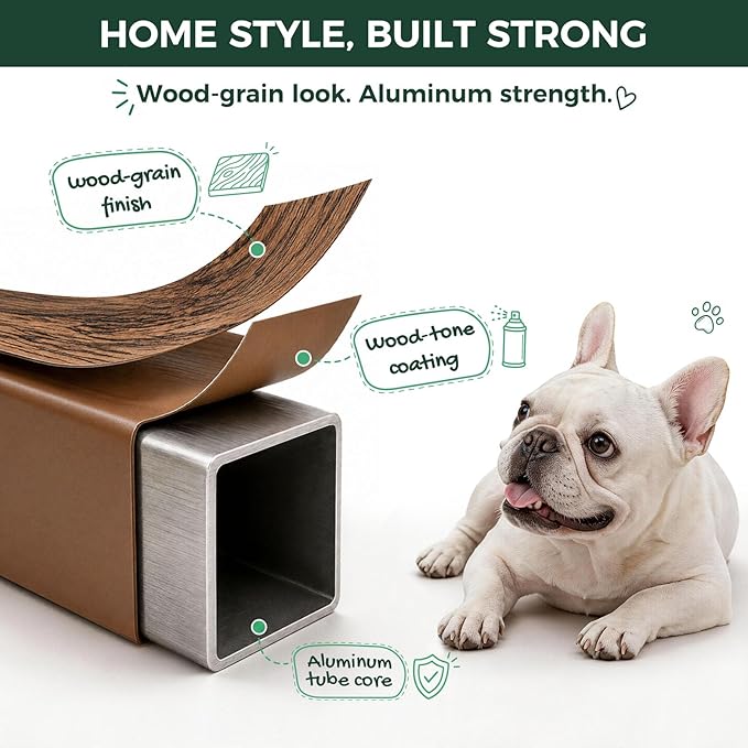 FXW AuraSpace Pro Acrylic Indoor Dog Playpen, Heavy-Duty with Metal Frame, 24" Height 8 Panels for Puppies & Small Dogs, Walnut│Patented