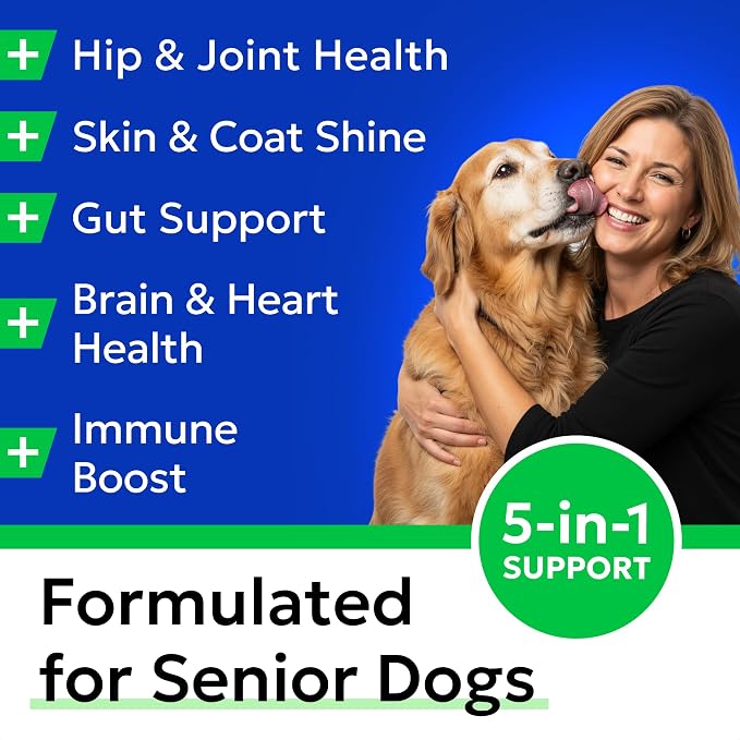 BARK&SPARK Dog Multivitamin Chews with Glucosamine, Omega 3 & Probiotics | Chondroitin & Digestive Enzymes - Skin, Coat, Joint & Gut Health Support - Vitamins & Supplements for Dogs - 240 Ct