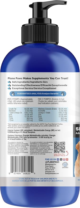 Omega 3 Fish Oil for Dogs - Supports Shedding and Itching, Skin and Coat