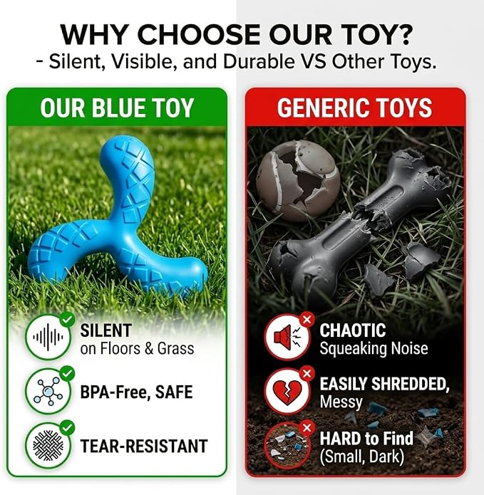 Dog Chew Toy, Durable Y-Shape Dental Toy, Royal Blue