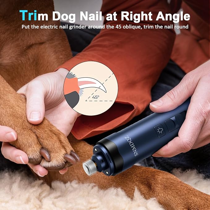 Dog Nail Grinder & Clippers Kit with 2 LED Lights