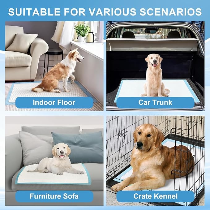 Puppy Pads Extra Large 36"x51" 100 Count, Pee Pads for Dogs & Cats, Disposable Thicken Pet Training Pads for Doggie Rabbits, Incontinence Underpads Ultra Absorbent & Quick-Dry, Leakproof Potty Pad