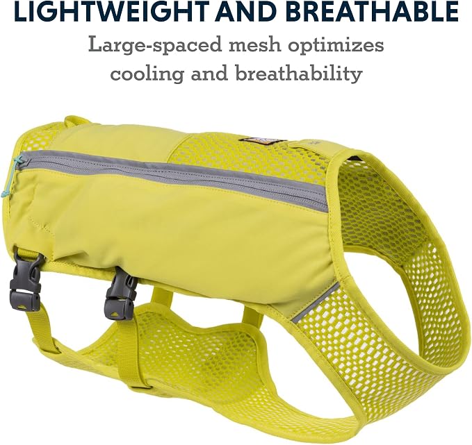 Ruffwear, Trail Runner Running Vest, Performance Dog Running Harness with Hydration Flasks, Reflective Trim & Light Loop, Lightweight Bounce-Free Running Dog Pack, Lichen Green, X-Small